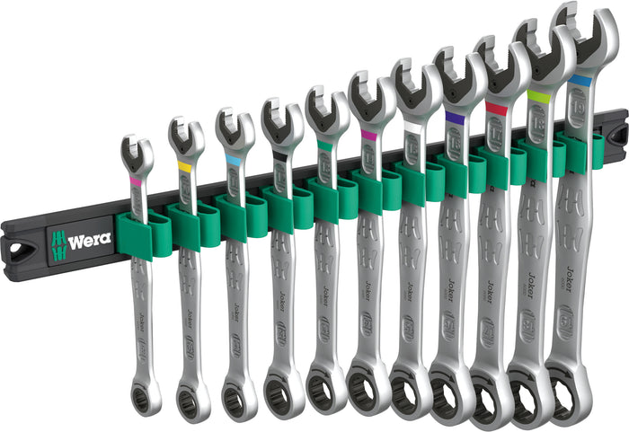 Wera 9630 Magnetic Rail 6000 Joker 1 Combination Spanner Set 11 Pce