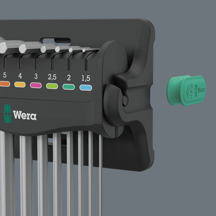 Wera 950/9 Hex-Plus 8 L-Key Set Metric Chrome-Plated Frame 9 Pce