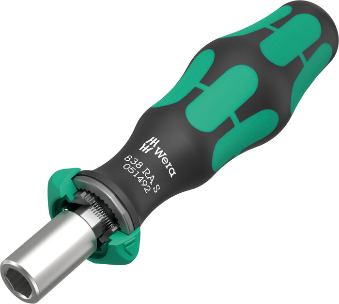 Wera 838 RA S Bitholding Screwdriver with Ratchet Function 1/4in x 102mm
