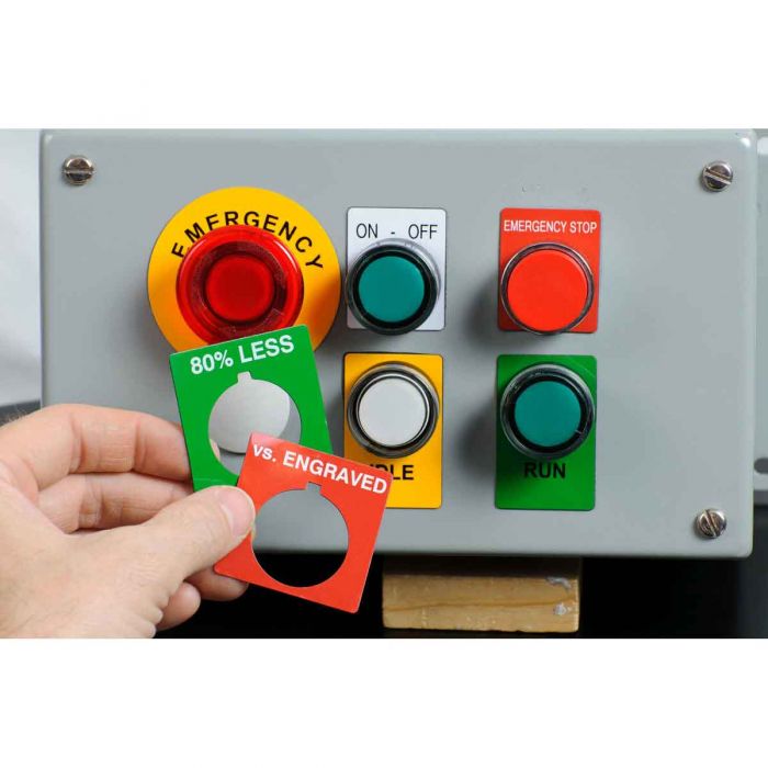 Brady Raised Panel Labels for M7 Printers 45.72mm(H) x 45.72mm(W) Black