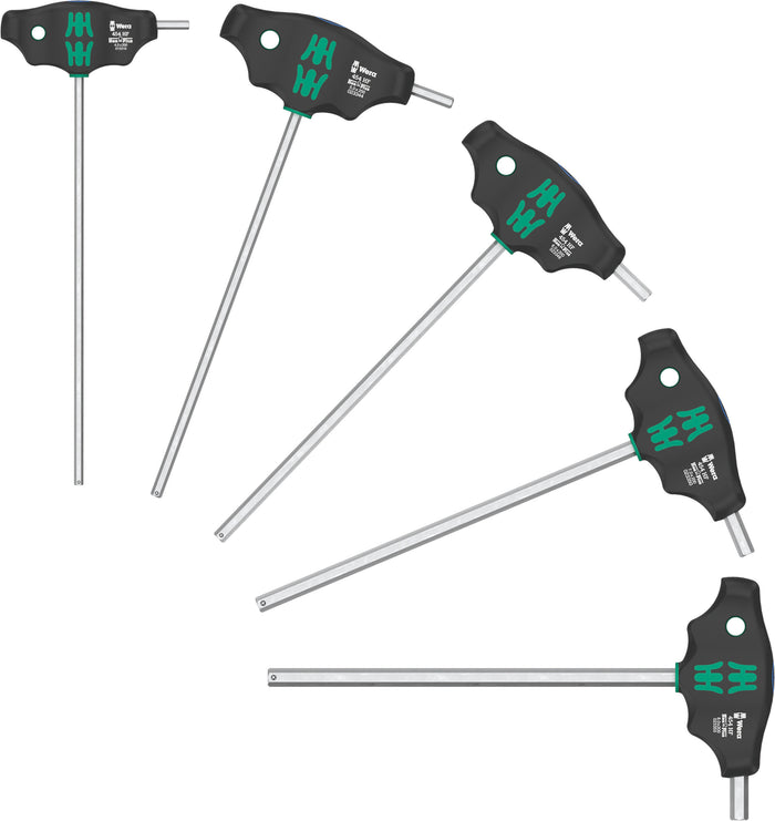 Wera 454/5 HF SHK Set 1 T-Handle Screwdriver Set Hex-Plus with Holding Function 5 Pce