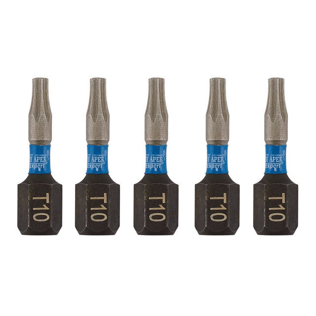 Draper Expert TX-STAR® Impact Screwdriver Bits T10 x 25mm 1/4