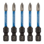 Draper Expert Cross Slot/PH Type Impact Screwdriver Bits PH1 x 50mm 1/4