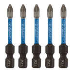 Draper  Expert PZ-Type Impact Screwdriver Bits No.1 x 50mm 1/4