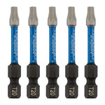 Draper Expert TX-STAR® Impact Screwdriver Bits T20 x 50mm 1/4
