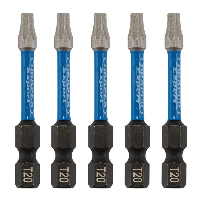Draper Expert TX-STAR® Impact Screwdriver Bits T20 x 50mm 1/4