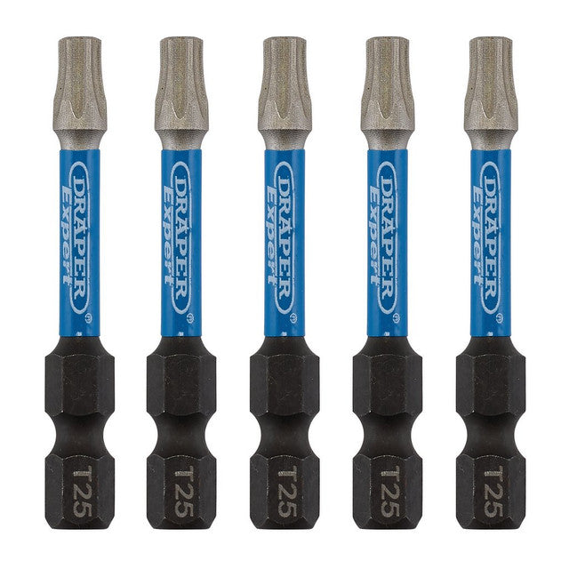 Draper Expert TX-STAR® Impact Screwdriver Bits T25 x 50mm 1/4
