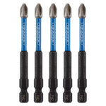 Draper Expert Cross Slot/PH Type Impact Screwdriver Bits PH2 x 75mm 1/4
