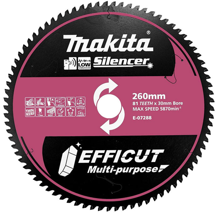 Makita Efficut Multi-Purpose TCT Saw Blade 260mm x 30 x 81T