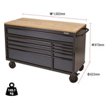 Draper 08227 Bunker Workbench Roller Tool Cabinet 10 Drawer 56