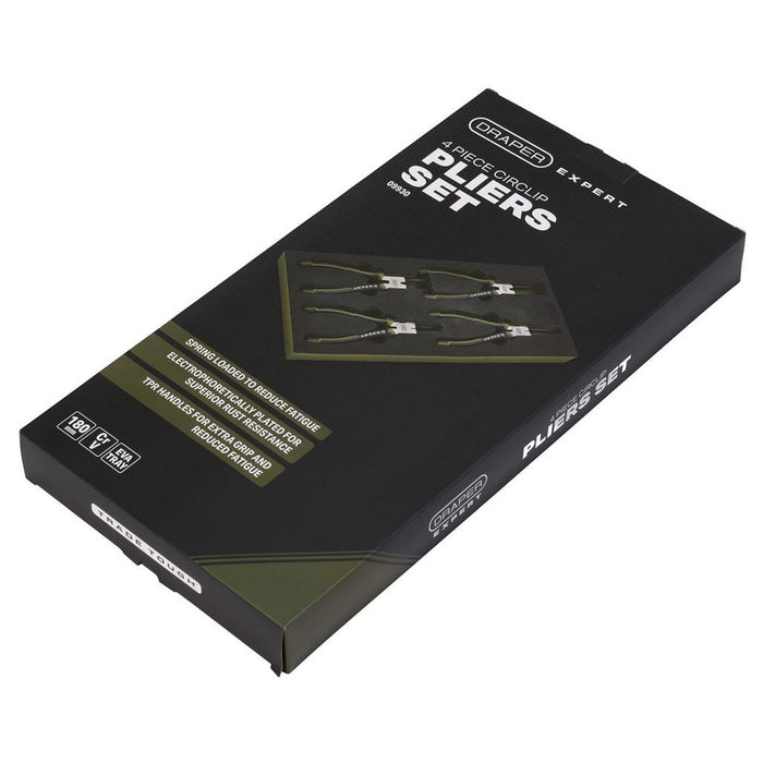 Draper Expert Circlip Pliers Set in EVA Foam Tray 180mm (4 Piece)