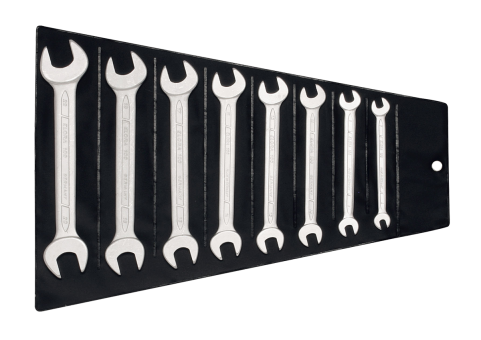 Elora Double Open Ended Spanner Set DIN 3110 8 Pce 1/4in-1in AF 100S 8AFSB