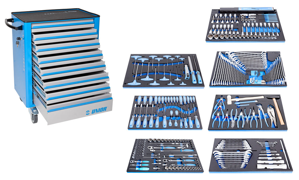 Unior 1011AEV6 Tool Set with Tool Carriage/Cabinet, 325 Pce For Sale ...