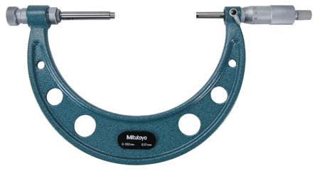 Mitutoyo Series 104 Outisde Micrometer with Interchangeable Anvils 0-150mm 104-135A