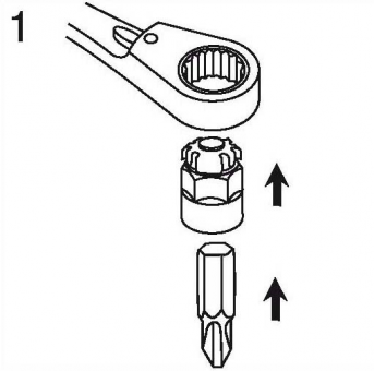 Elora Adapter 1/2in for ring ratchet spanners 118-4