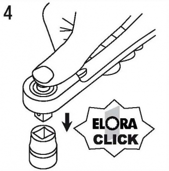 Elora Adapter 1/4in for ring ratchet spanners 118-1
