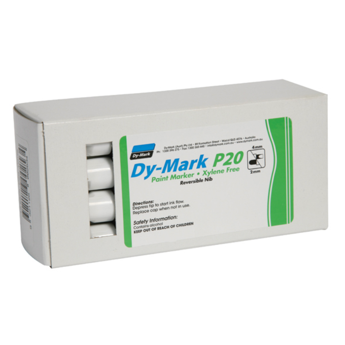 Dy-Mark P20 Paint Marker White 12pk