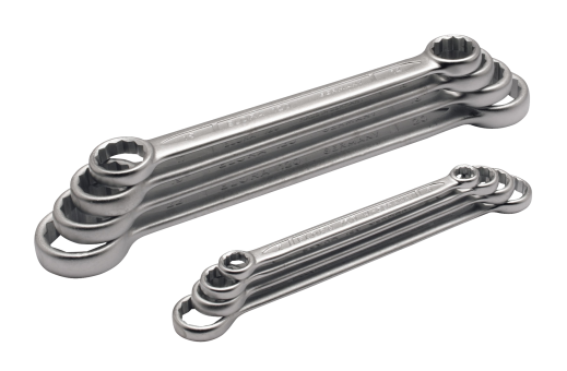 Elora Double-Ended Ring Spanner Set straight DIN 837 12 Pce 6-32mm 120S 12DIN-1