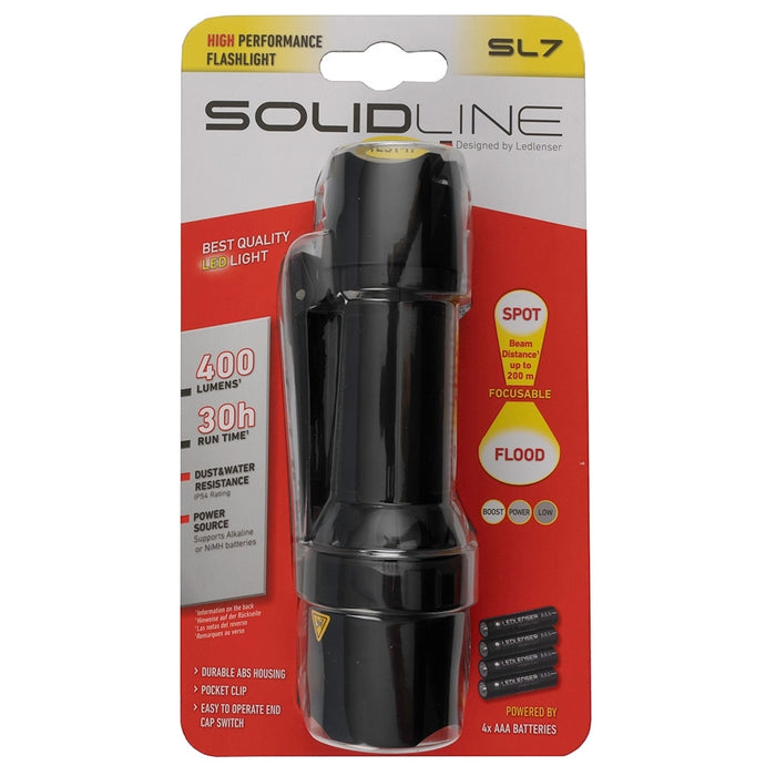 Ledlenser Solidline SL7 400lm Tough Plastic Flashlight - Peg