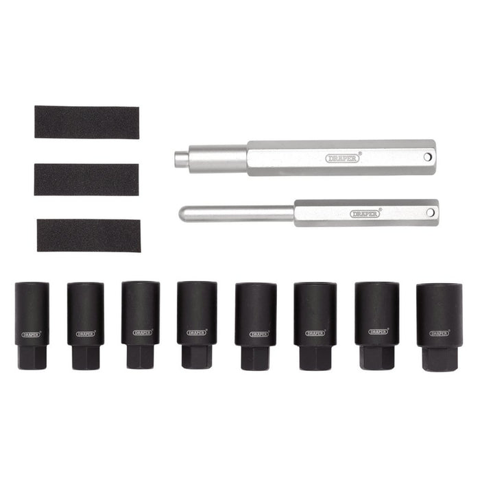 Draper Locking Wheel Nut Removal Set 10PC