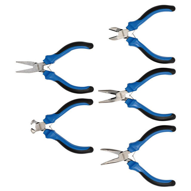 Draper Tools Soft Grip Mini Pliers Set 5 Piece 12544