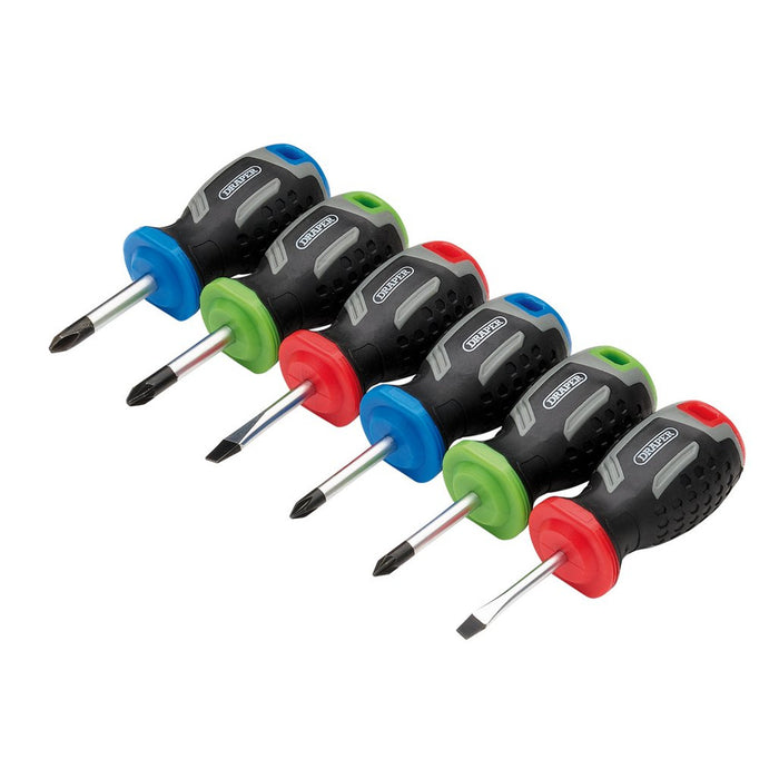 Draper Stubby Soft Grip Screwdriver Set 6 Piece