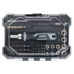 Draper Soft Grip Ratchet Screwdriver & Bit Set 55 Piece