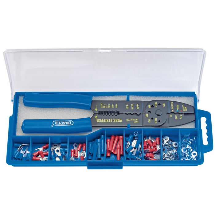 Draper Tools 5 Way Crimping Tool and Terminal Kit, 240mm