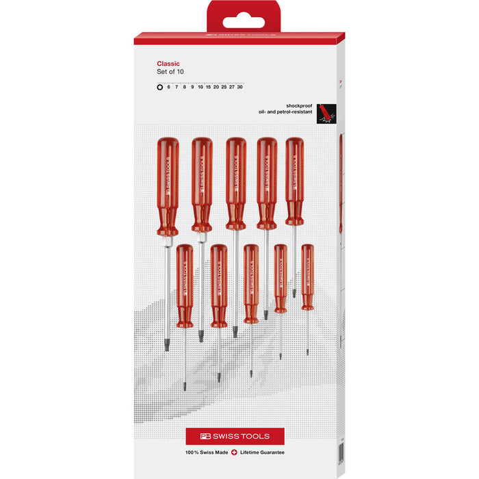 PB Swiss 10 Pce Torx Classic Screwdriver Set in Box