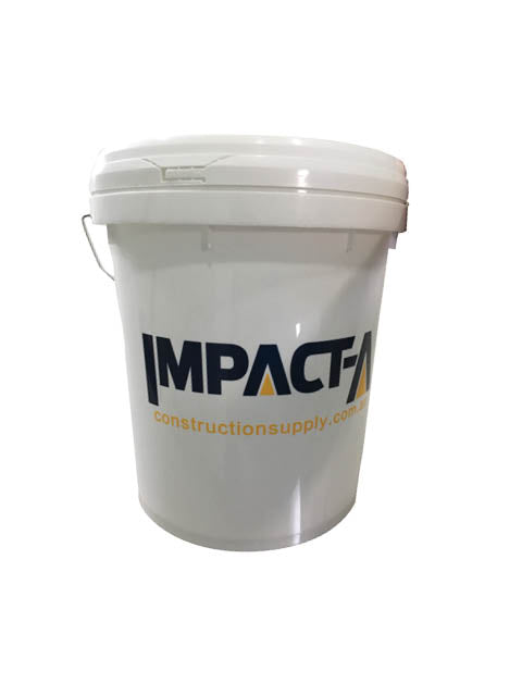 Impact-A 20L Plastic Bucket With Lid - White 20LBL