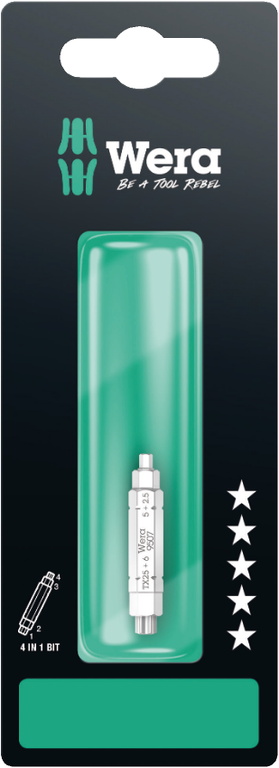Wera 9507 SB 4-in-1 Bit 2 For Hex Socket Screw