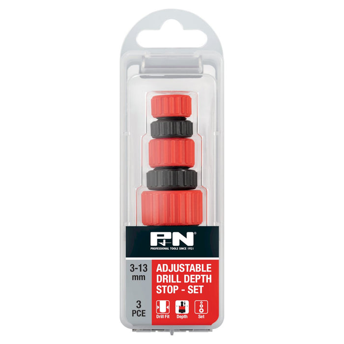 P&N Stop Collar 3 Pce Set Suits Drills 3-13mm
