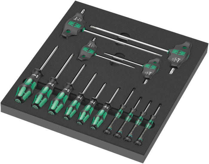 Wera 9712 Foam Insert TORX HF Screwdriver Set 1 14 Piece 150103
