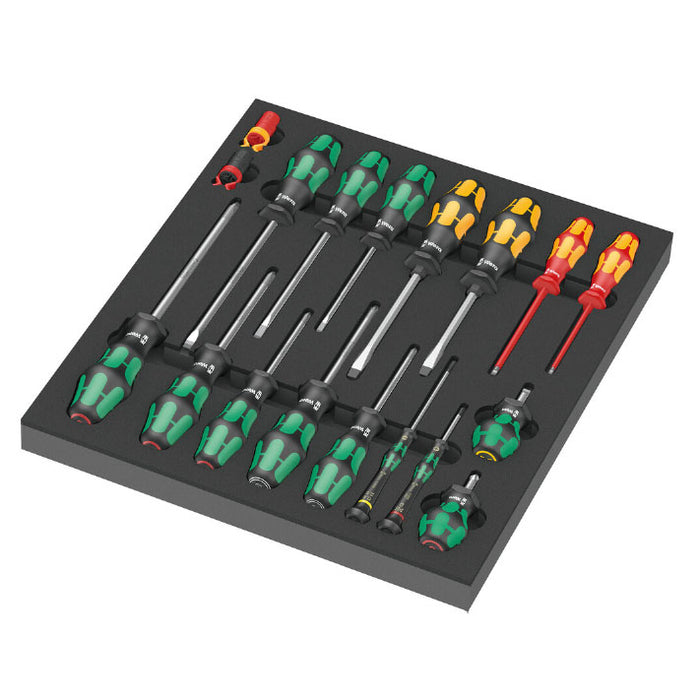 Wera 9710 Foam Insert Screwdriver Set 1 18 Piece 150101