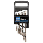 Draper Tools Flexible Head Ratcheting Metric Combination Spanner Set 7 Piece 15087