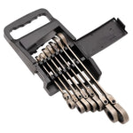 Draper Tools Flexible Head Ratcheting Metric Combination Spanner Set 7 Piece 15087