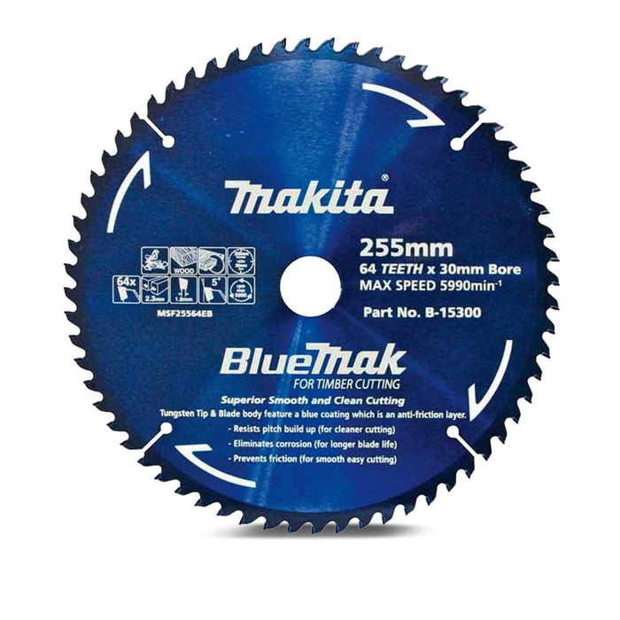 Makita Bluemak Tct Saw Blade 255mm x 30/25.4mm x 64T