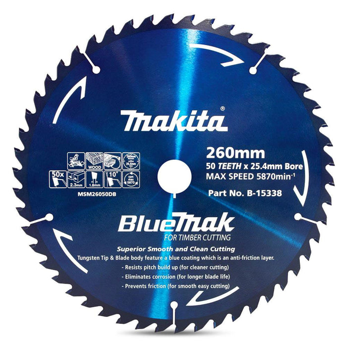 Makita Bluemak TCT Saw Blade 255mm x 30/25.4mm x 32T
