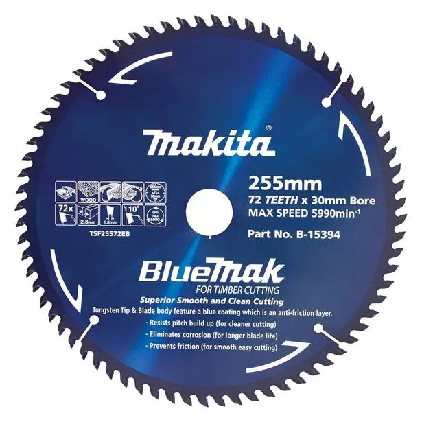 Makita TCT Saw Blade 255mm x 30mm x  72T