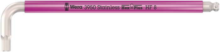 Wera 3950 SPKL Hex-Plus HF 8mm L-Key Metric Stainless Steel Pink