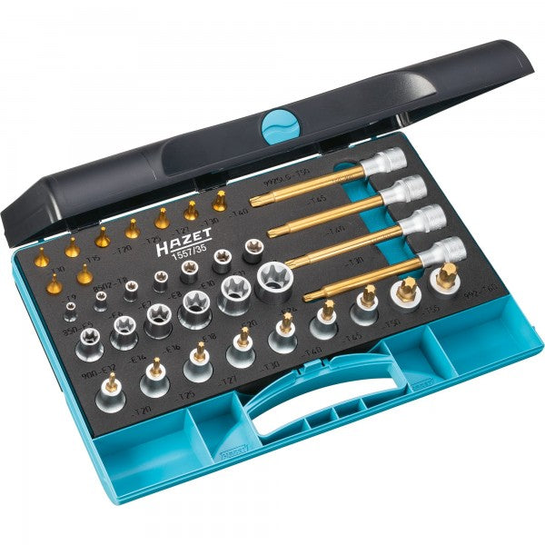 Hazet 35 Pce Mixed Drive Tool Set Torx 1557/35