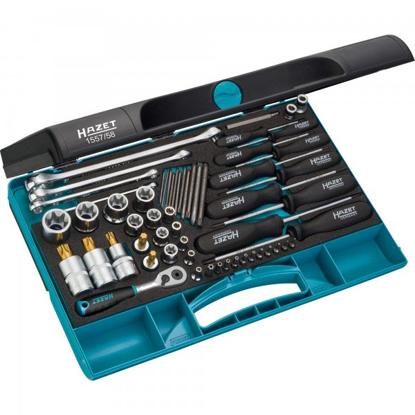 Hazet 58 Pce Mixed Drive Tool Set Torx 1557/58