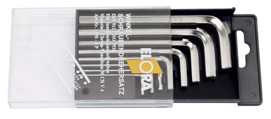 Elora Hexagon key set 8-teilig 2-10mm with plastic storage box 159S-8P