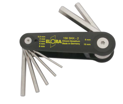 Elora Hexagon Key Set 7 Pce 1.5-6mm in plastic pocket holder 159S-KK3