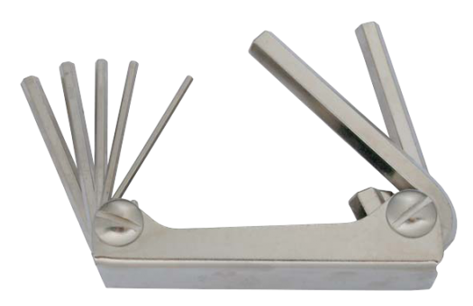 Elora Hexagon Key Set 5 Pce 3/16-3/8 AF in metal pocket holder 159SK-7