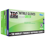 TGC Neon Green Nitrile Gloves Box of 100 - Medium