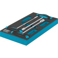 Hazet 3 Pce Nut-Driver Set With T-Handle 163-122/3 Modular Insert Tray