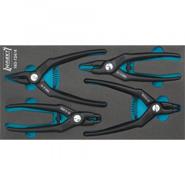 Hazet 4 Pce Circlip Pliers Set 163-124/4 Modular Insert Tray