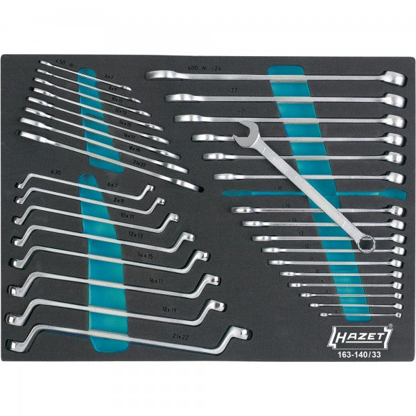Hazet 33 Pce Wrench Set 163-140/33 Modular Insert Tray