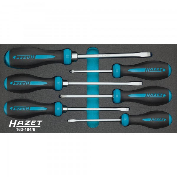 Hazet 6 Pce Hexanamic Screwdriver Set 163-184/6 PH & SL Modular Insert Tray